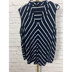 Blue and White Nautical Oversized Tunic 1X